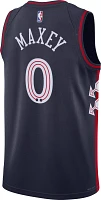 Nike Men's 2023-24 City Edition Philadelphia 76ers Tyrese Maxey #0 Navy Swingman Jersey