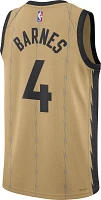 Nike Men's 2023-24 City Edition Toronto Raptors Scottie Barnes #4 Gold Swingman Jersey