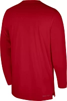 Nike Men's Ohio State Buckeyes Scarlet Football Coach Dri-FIT UV Long Sleeve T-Shirt