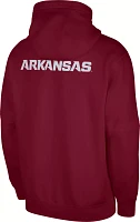 Nike Men's Arkansas Razorbacks Cardinal Football Team Issue Club Fleece Pullover Hoodie