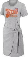 WEAR by Erin Andrews Women's Clemson Tigers  Grey Knotted Shirt Dress