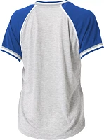 WEAR by Erin Andrews Women's Kentucky Wildcats Grey Raglan Short Sleeve V-Neck T-Shirt