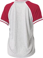 WEAR by Erin Andrews Women's Ohio State Buckeyes GrayGrey Raglan Short Sleeve V-Neck T-Shirt