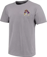 Image One Men's East Carolina Pirates Grey Helmet Arch T-Shirt