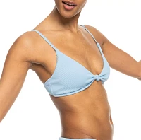 Roxy Women's Love The Surf Rib Knot Bikini Top