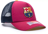 Fan Ink Adult FC Barcelona 2023 Aspen Red Trucker Hat