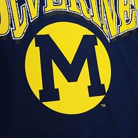 Mitchell & Ness Men's Michigan Wolverines Blue Fashion Fleece Crew Neck Sweatshirt