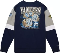 Mitchell & Ness Men's New York Yankees Navy All Over 3.0 Crew Neck Sweatshirt