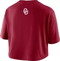 Nike Women's Oklahoma Sooners Crimson Dri-FIT Logo Cropped T-Shirt