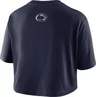 Nike Women's Penn State Nittany Lions Blue Dri-FIT Logo Cropped T-Shirt