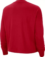 Nike Women's Ohio State Buckeyes Scarlet Boxy Dust Long Sleeve T-Shirt