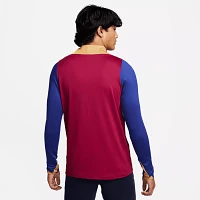 Nike Adult FC Barcelona Strike Drill Red Quarter-Zip Pullover Shirt