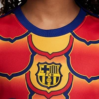 Nike Youth FC Barcelona 2023-2024 Lunar New Year Gold Prematch Jersey