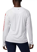 Columbia Women's Georgia Bulldogs Tidal Long Sleeve White T-Shirt