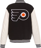 JH Design Philadelphia Flyers Varsity Black Reversible Wool Jacket