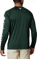 Columbia Men's Michigan State Spartans Green Terminal Tackle Long Sleeve T-Shirt