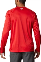 Columbia Men's Nebraska Cornhuskers Scarlet Terminal Tackle Long Sleeve Shirt