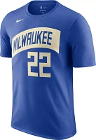 Nike Men's 2023-24 City Edition Milwaukee Bucks Khris Middleton #22 Royal T-Shirt