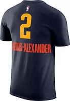 Nike Men's 2023-24 City Edition Oklahoma Thunder Shai Gilgeous-Alexander #2 Navy T-Shirt