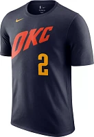 Nike Men's 2023-24 City Edition Oklahoma Thunder Shai Gilgeous-Alexander #2 Navy T-Shirt