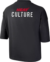 Nike Women's 2023-24 City Edition Miami Heat Black Boxy Long Sleeve T-Shirt