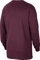 Nike Men's Virginia Tech Hokies Maroon Classic Core Cotton Logo Long Sleeve T-Shirt