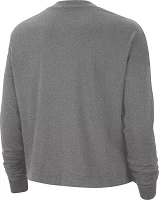 Nike Women's North Carolina Tar Heels Grey Heritage Boxy Long Sleeve T-Shirt