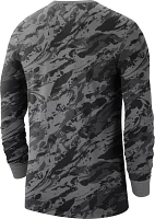 Nike Men's Florida Gators Grey All Over Print Long Sleeve T-Shirt