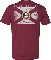 FloGrown Men's Florida State Seminoles Garnet Washed Flag T-Shirt