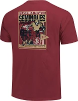 Image One Men's Florida State Seminoles Garnet Retro Poster T-Shirt