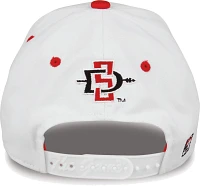 The Game Men's San Diego State Aztecs White Bar Adjustable Hat