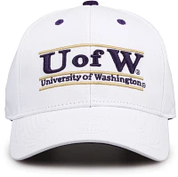 The Game Men's Washington Huskies White Bar Adjustable Hat