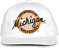 The Game Men's Michigan Wolverines White Circle Adjustable Hat