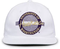 The Game Men's Washington Huskies White Retro Circle Adjustable Hat