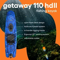 Pelican Premium Getaway 110 HDII Pedal Drive Kayak
