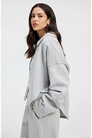 Good American Women's Fleece Cropped Shacket