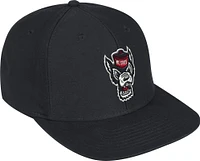 adidas Men's NC State Wolfpack Black Flat Brim Adjustable Snapback Hat