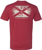 Great State Clothing Men's Alabama Crimson Tide Crimson Washed Flag T-Shirt