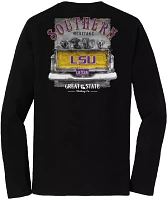 Great State Clothing Men's LSU Tigers Black Labs Truck Long Sleeve T-Shirt