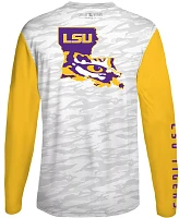 Great State Clothing Men's LSU Tigers Grey Tiger Camo Long Sleeve T-Shirt