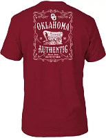 Great State Clothing Men's Oklahoma Sooners Crimson Vintage Label T-Shirt