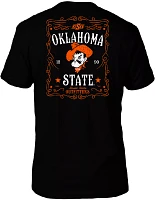 Great State Clothing Men's Oklahoma Cowboys Black Whiskey Label T-Shirt