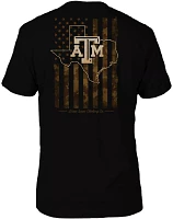 Great State Clothing Men's Texas A&M Aggies Camo Flag Black T-Shirt