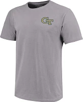 Image One Men's Georgia Tech Yellow Jackets Grey Helmet Arch T-Shirt