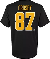 NHL Youth Pittsburgh Penguins Sidney Crosby #87 Black Player T-Shirt