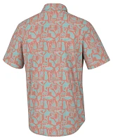 HUK Men's Tiki Beach Kona Button-Down Shirt