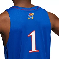 adidas Men's Kansas Jayhawks #1 Blue Swingman Replica Basketball Jersey