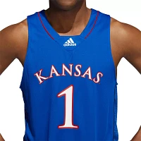 adidas Men's Kansas Jayhawks #1 Blue Swingman Replica Basketball Jersey