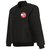 JH Design Men's Atlanta Hawks Black Reversible Wool Jacket