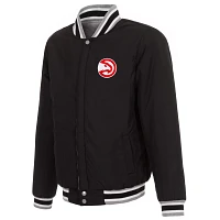 JH Design Men's Atlanta Hawks Grey Reversible Fleece Jacket